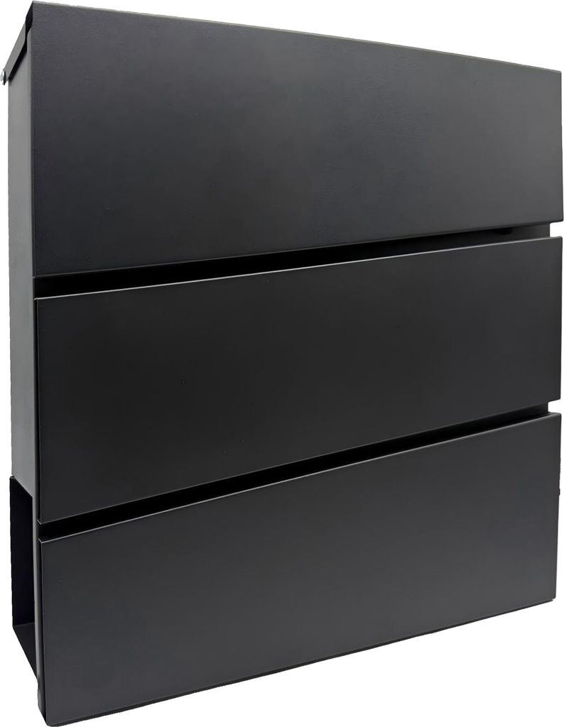 Relaxdays Briefkasten mit Zeitungsfach, HBT: 37,5 x 35,5 x Produktbild 