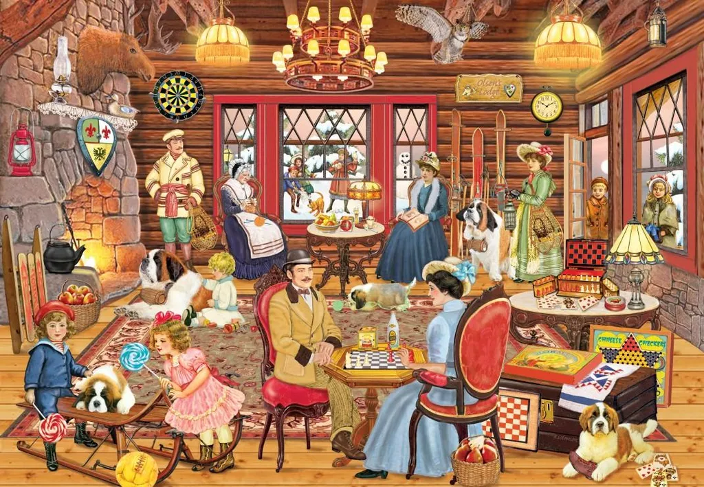 Puzzle 1000 pièces Grafika Olsen Family Reunion sans reflet gênant