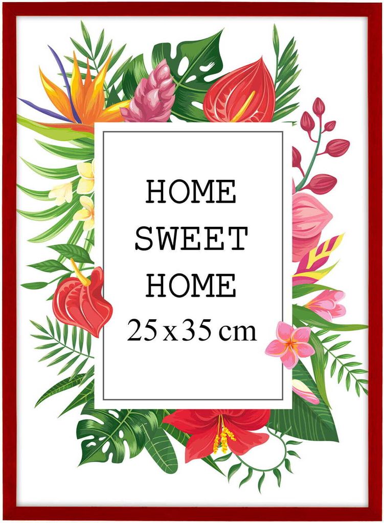 MG Design rám B4 25 x 35 cm - farba červená, z dreva, s Obrázok produktu 