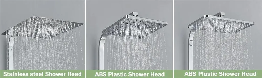 Colonne de douche avec mitigeur bi-commande et pommeau inox bleu