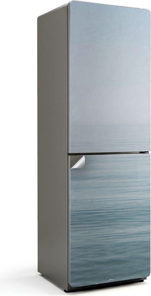 Pflanzenmuster mit Blättern – Kühlschrank Aufkleber – Klebefolie Kühlschrank – Kühlschrank Nachbildung – Kühlschrankfolie selbstkleben...