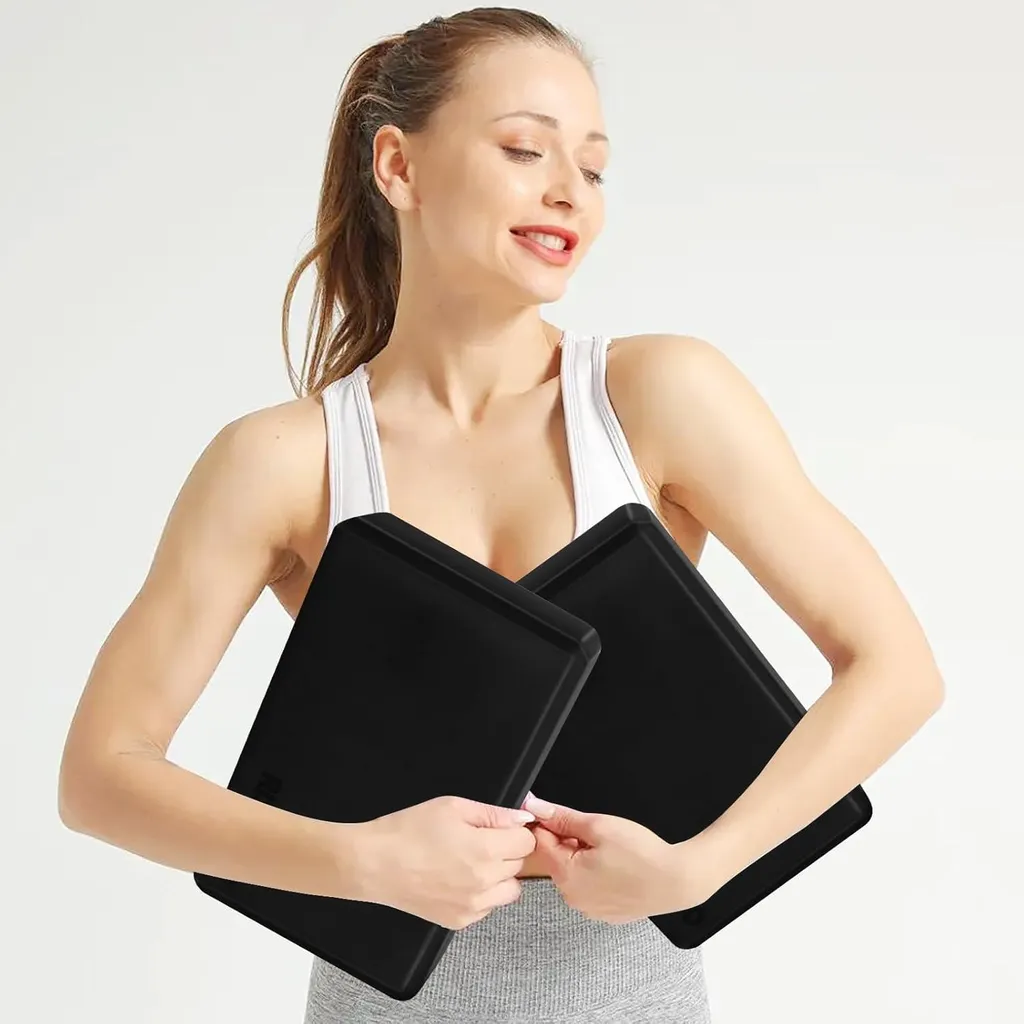 Blocs de Yoga RISVOWO en Mousse EVA Robuste - Lot de 2 Briques Pilates