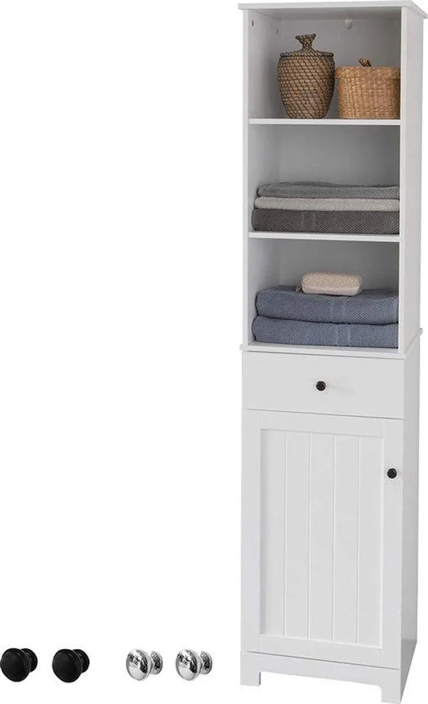Rangement salle de bains vertical Rootz pour gagner de la place au sol