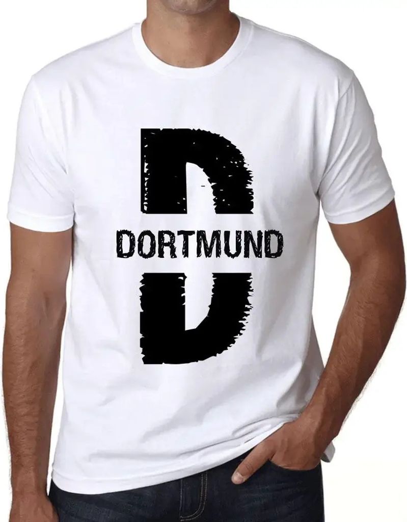 Herren Grafik T-Shirt Dortmund Öko-Verantwortlich Vintage Jahrgang Kurzarm Lustige Druck Geburtstag Geschenk Mann