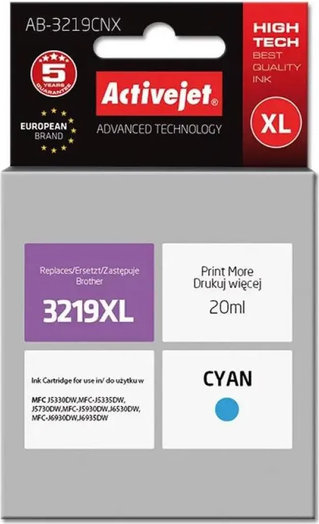 Cartuccia Activejet AB-3219CNX: Eccellenza Cromatica per Brother XL