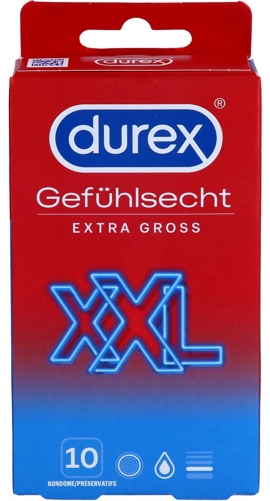 Durex Gefühlsecht Extra Groß Kondome (10 Stück) Produktbild 