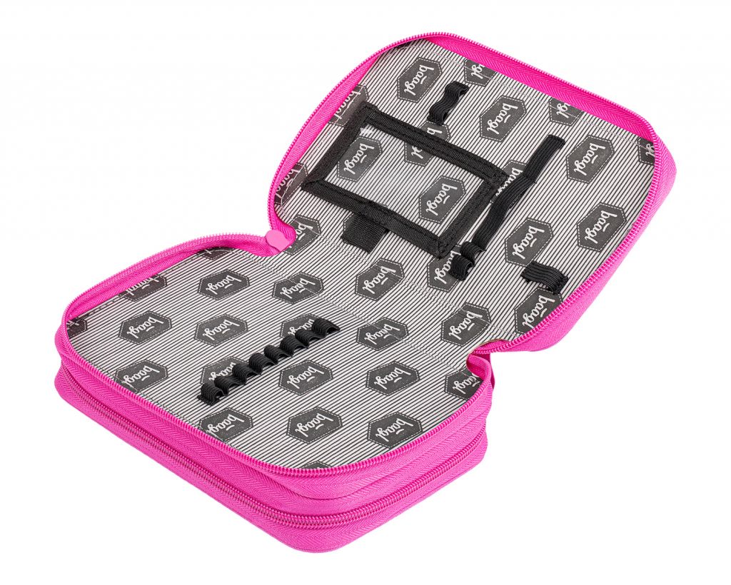ANGVOOL Großes Federmäppchen Mit 3 Fächern – Für Schule & Büro | Bis Zu 80 Stifte, Maße 23x7x11,7 Cm, In Dusty Pink