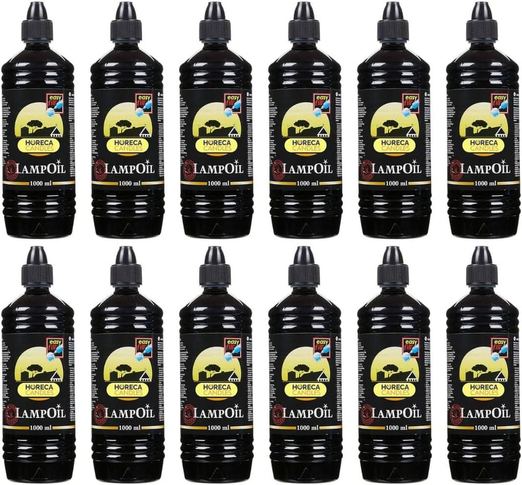 HORECA CANDLES Lampenöl 12x1L – Flüssigwachs mit 99% Produktbild 