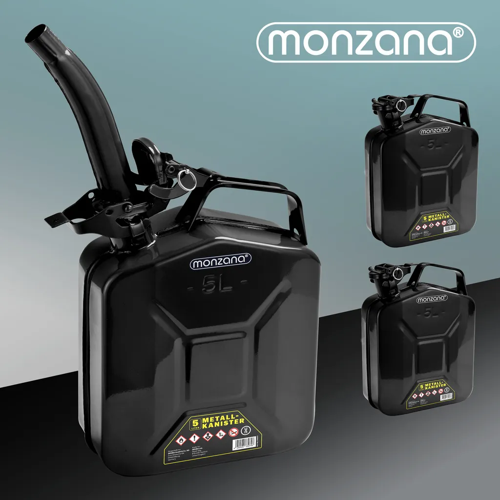 Accessorio Travaso Carburante Monzana - Bocchetta Metallo Nera 5-20 Litri - 3