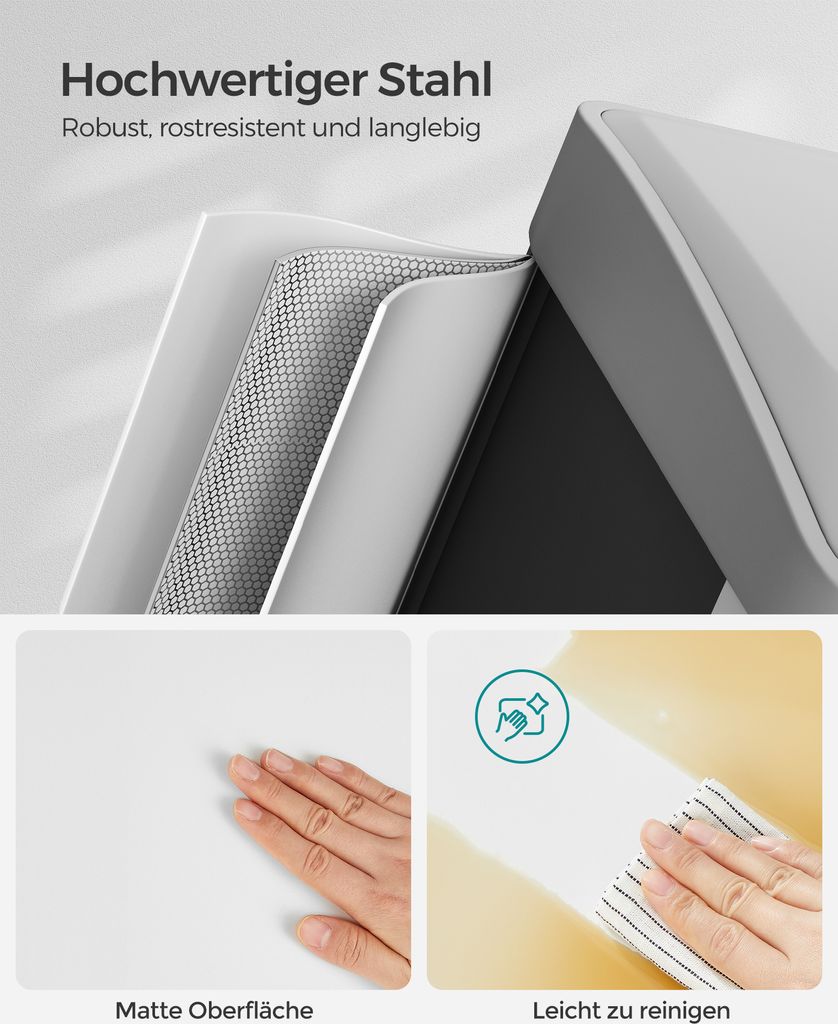 SONGMICS Mülleimer Mülltrennsystem, aus Metall, 24 L, Küche Produktbild 7