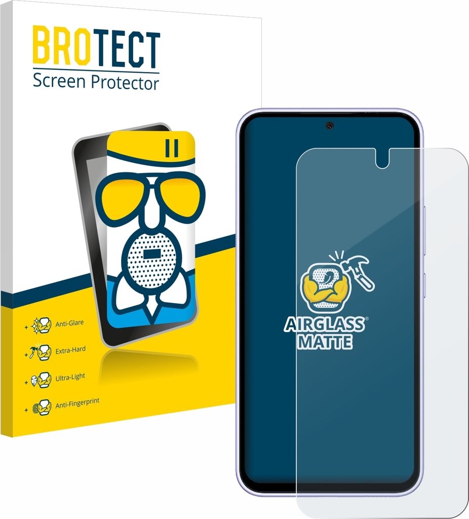 BROTECT Entspiegelungs Schutzglas für Samsung Galaxy A54 5G Schutzfolie Panzer Folie Glas Display Schutz matt