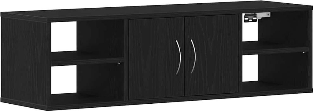 vidaXL Wandregal Schwarz Eichen-Optik 102 x 30 x 29 cm Holzwerkstoff