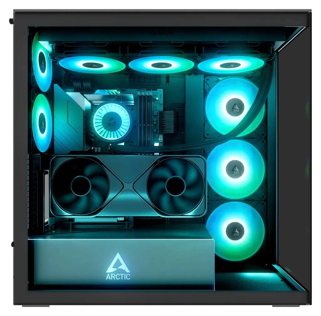ARCTIC Geh Xtender Mirror Black - Support Vertical GPU avec Riser PCIe - 16