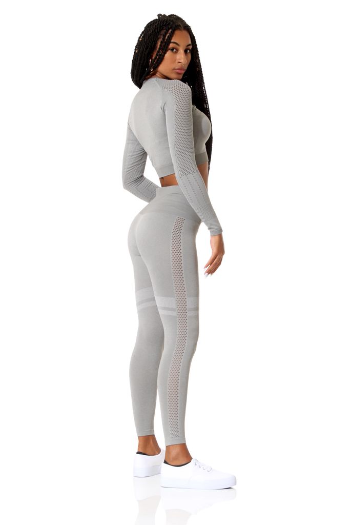 Stark Soul® Sport Leggings High Waist - Grau-Melange -  L Produktbild 4