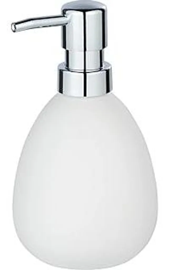Dispenser per Sapone Polaris Vetroceramica Bianco Opaco - 390 ml