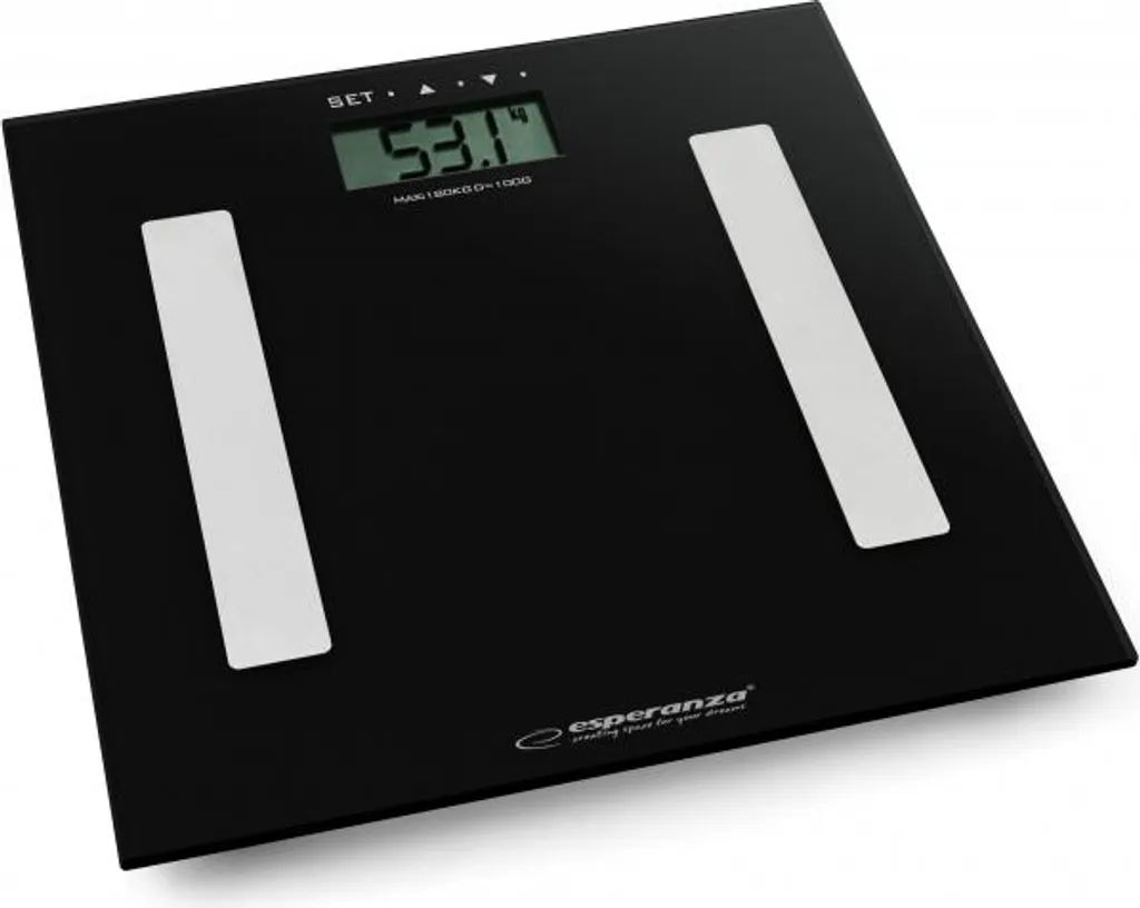 Pèse-personne de Fitness Es158C LCD Noir pour Suivi de Poids Quotidien