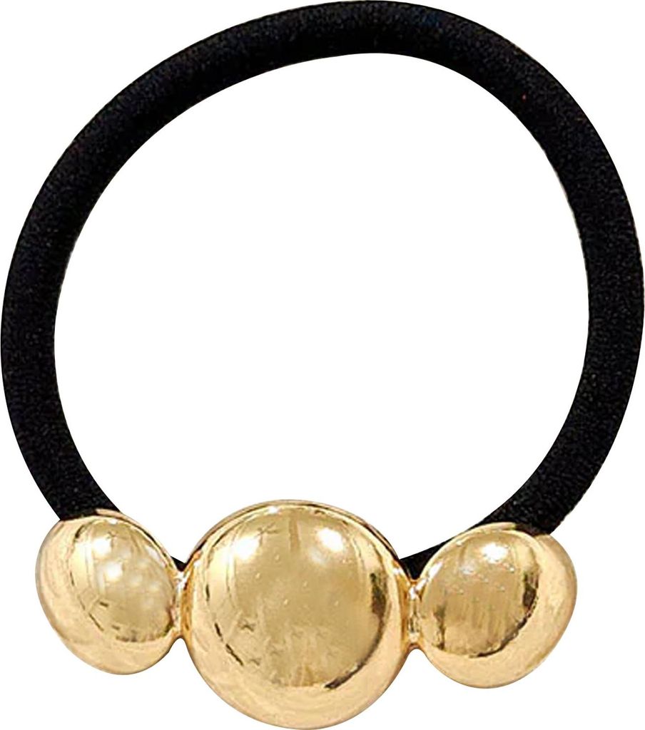 Haargummi im Dreierstil – Gold Struktureffekt