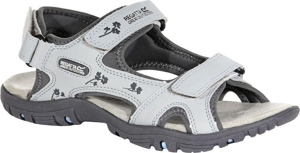 Regatta - Damen Sandalen "Haris" RG4525 (37 EU) (Helles Stahlgrau/Granitgrau)