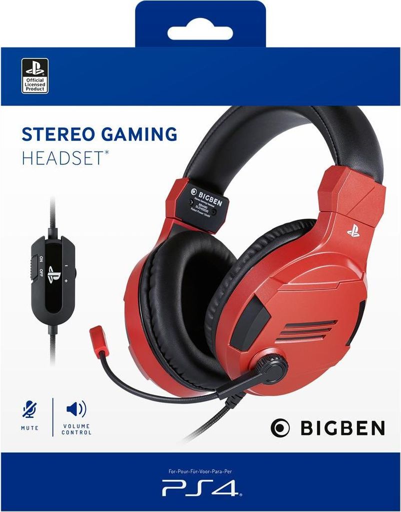 PS4 Kopfhörer mit Mikrofon - Farbe: Rot Produktbild 