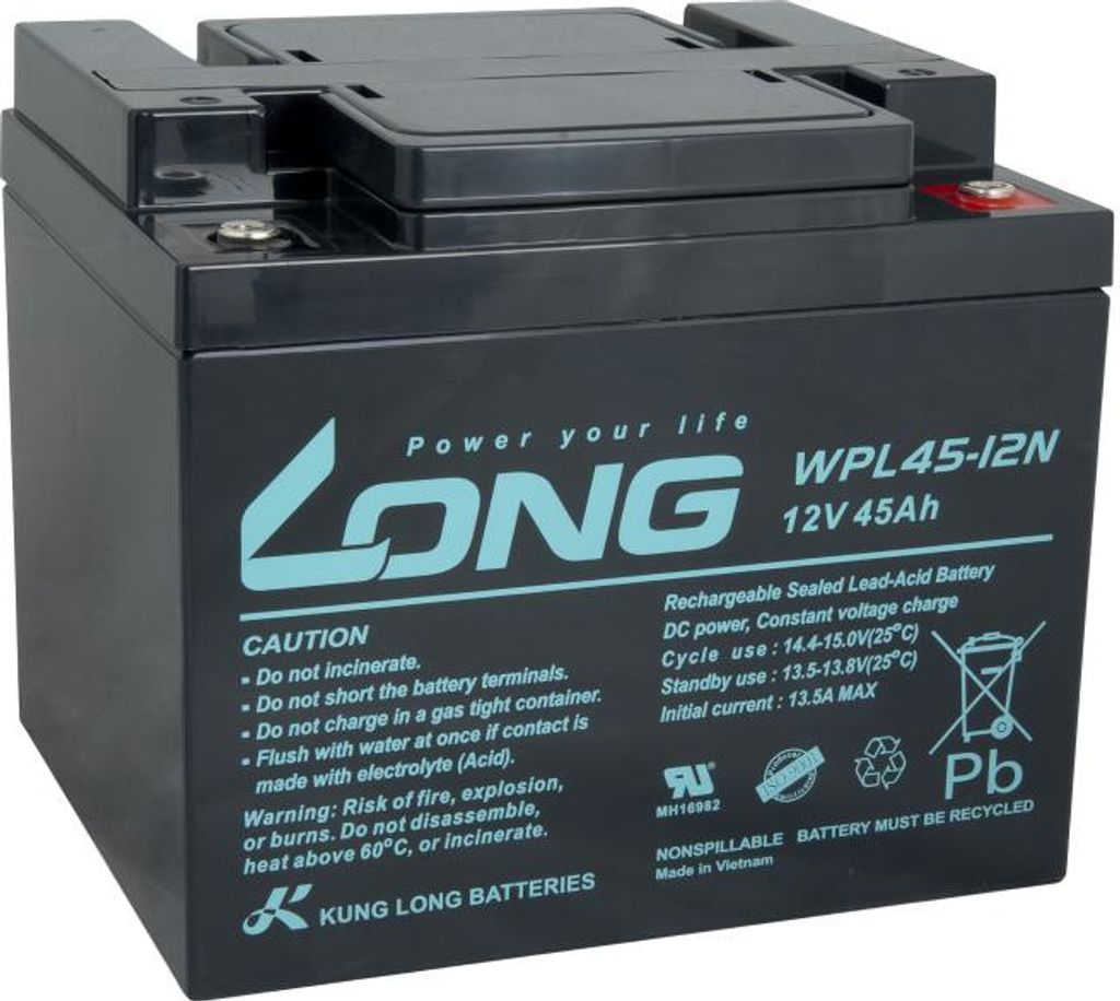 LONG baterie 12V 45Ah M6 LongLife 12 let (WPL45-12N)
