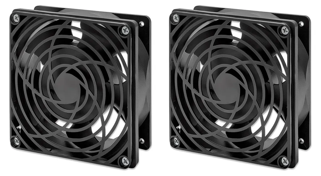 Double ventilateur de toit INTELLINET silencieux pour rack 19