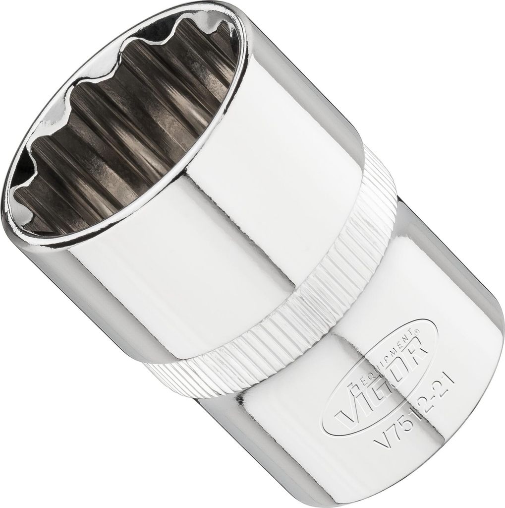VIGOR Steckschlüsseleinsatz V7512-21 1/2" Außen Doppelsechskant Profil SW 21 mm