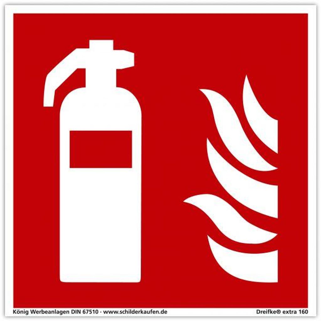 Dreifke® Schild Feuerlöscher extra langnachleuchtend | PVC Produktbild 