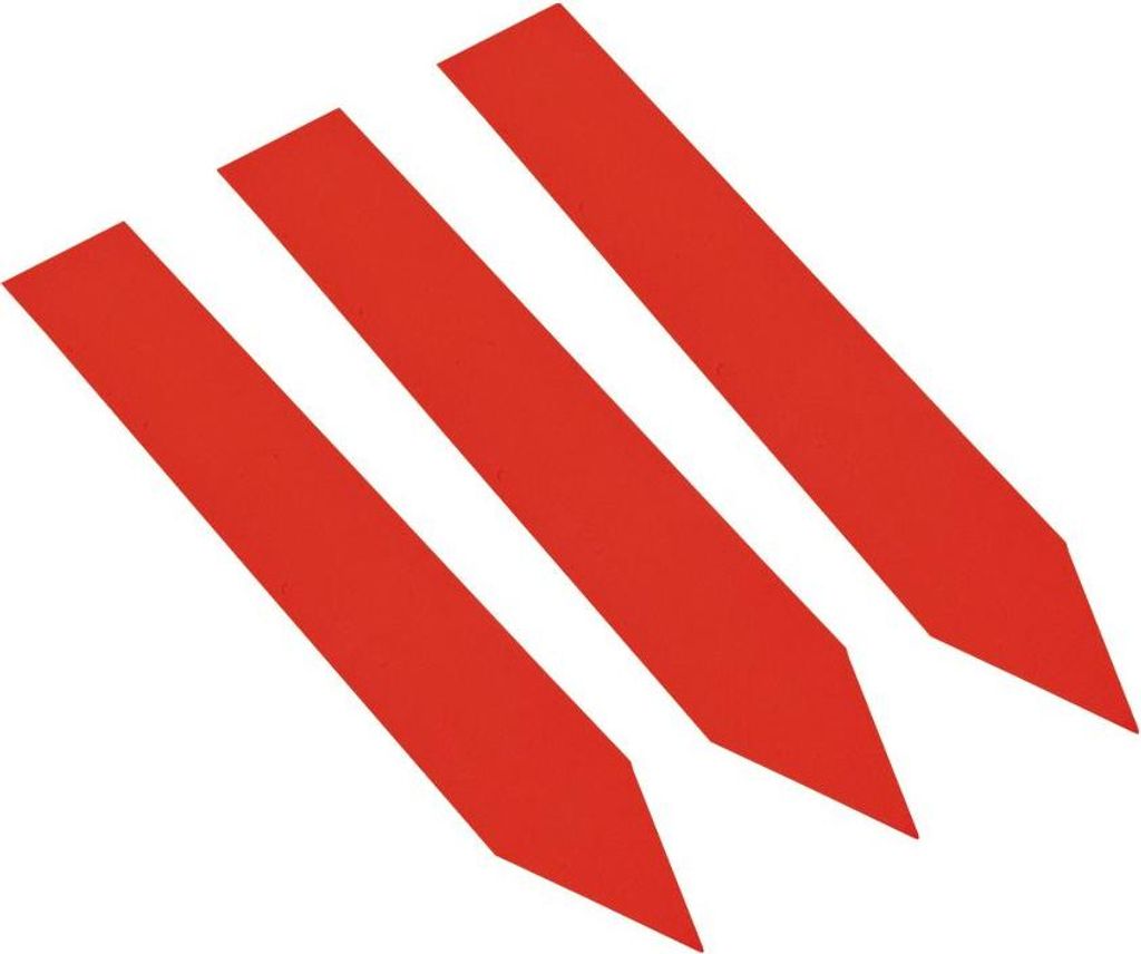 CombiCraft PVC Stecketiketten 100 x 16 mm Rot - Verpackt pro 100 Stück