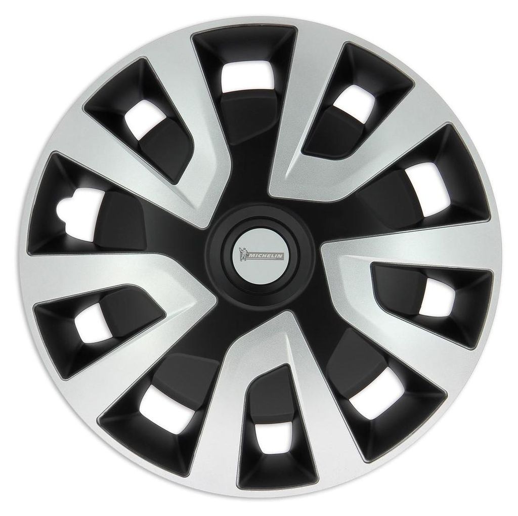 15" Zoll Radkappen Schwarz Silber Radzierblenden Radblenden Produktbild 