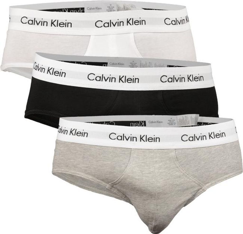 3 slip CALVIN KLEIN Mod. U2661G Nero/Grigiobianco Taglia: s Immagine del prodotto 