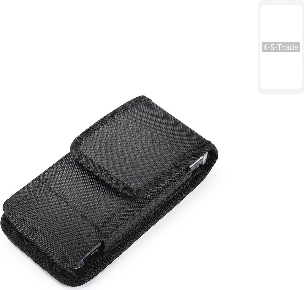 Holster Gürteltasche kompatibel mit Xiaomi Redmi Note 9 Holster Gürtel Tasche wasserabweisend Handy Hülle Schutz Hülle Outdoor schwarz K-S-Trade