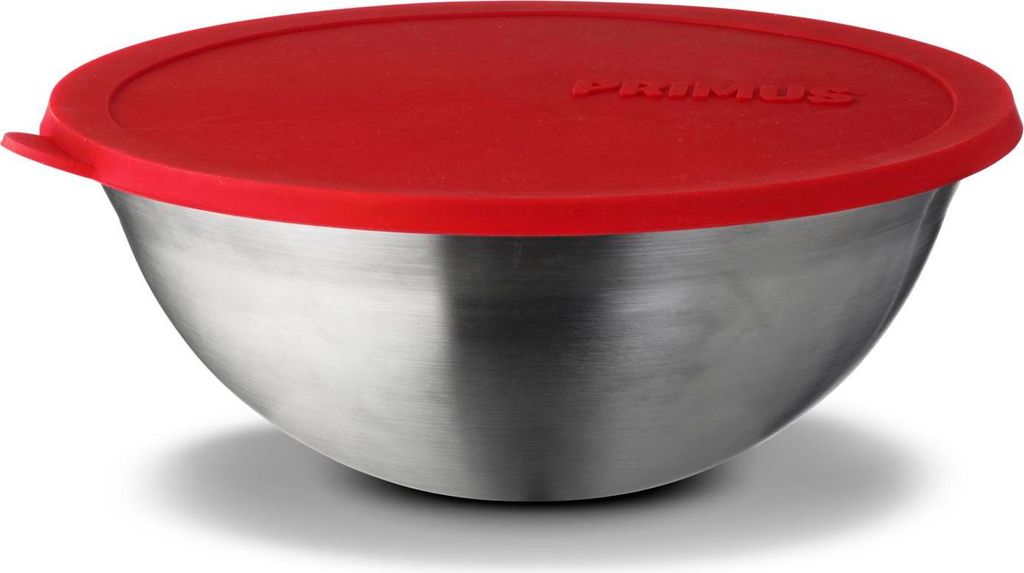 Primus CampFire Schüssel mit Deckel silber / rot Produktbild 