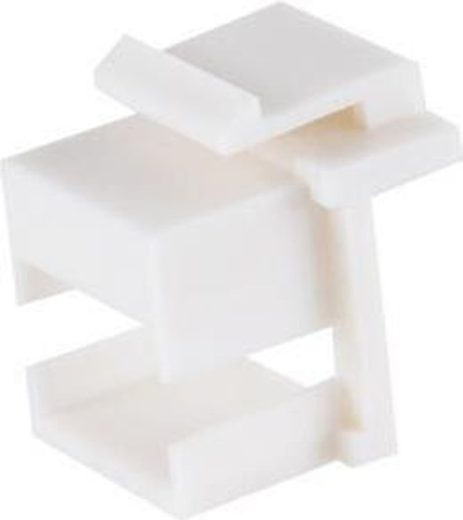 S/CONN maximum connectivity Netzwerk Adapter-Keystone Leeradapter, rechteck, weiß, 10 Stück (08-10123)