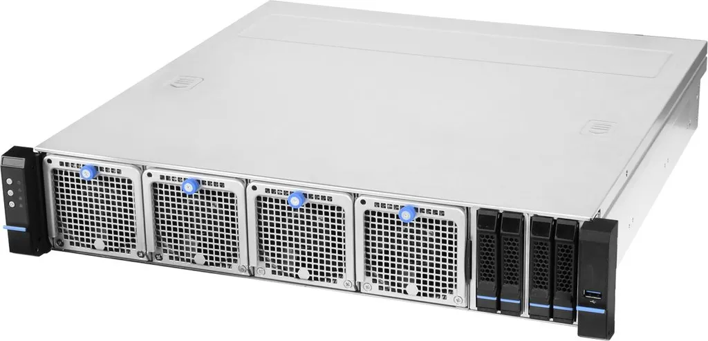 Serveur Rack 2U Chenbro RM25204H01 pour 4 Disques SSD NVMe 2.5 Pouces