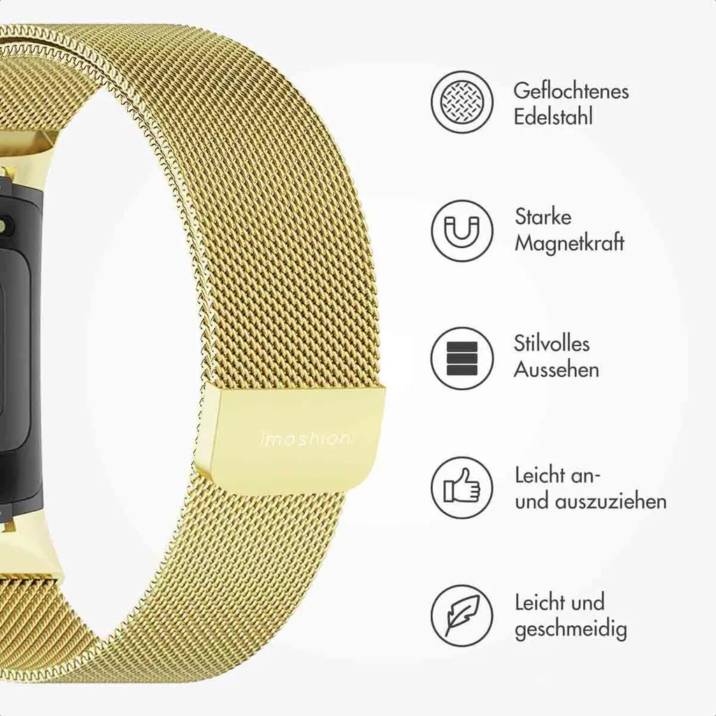 Cinturino Magnetico In Acciaio Per Fitbit Charge 6 / Charge 5 – Regolabile, Traspirante E Resistente, Colore Argento, Perfetto Come Regalo