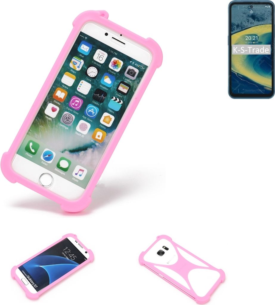 K-S-Trade Handy Hülle kompatibel mit Nokia XR20 Schutz Hülle Bumper Silikon Schutz Hülle Cover Case Silikoncase Silikonbumper TPU Softcase