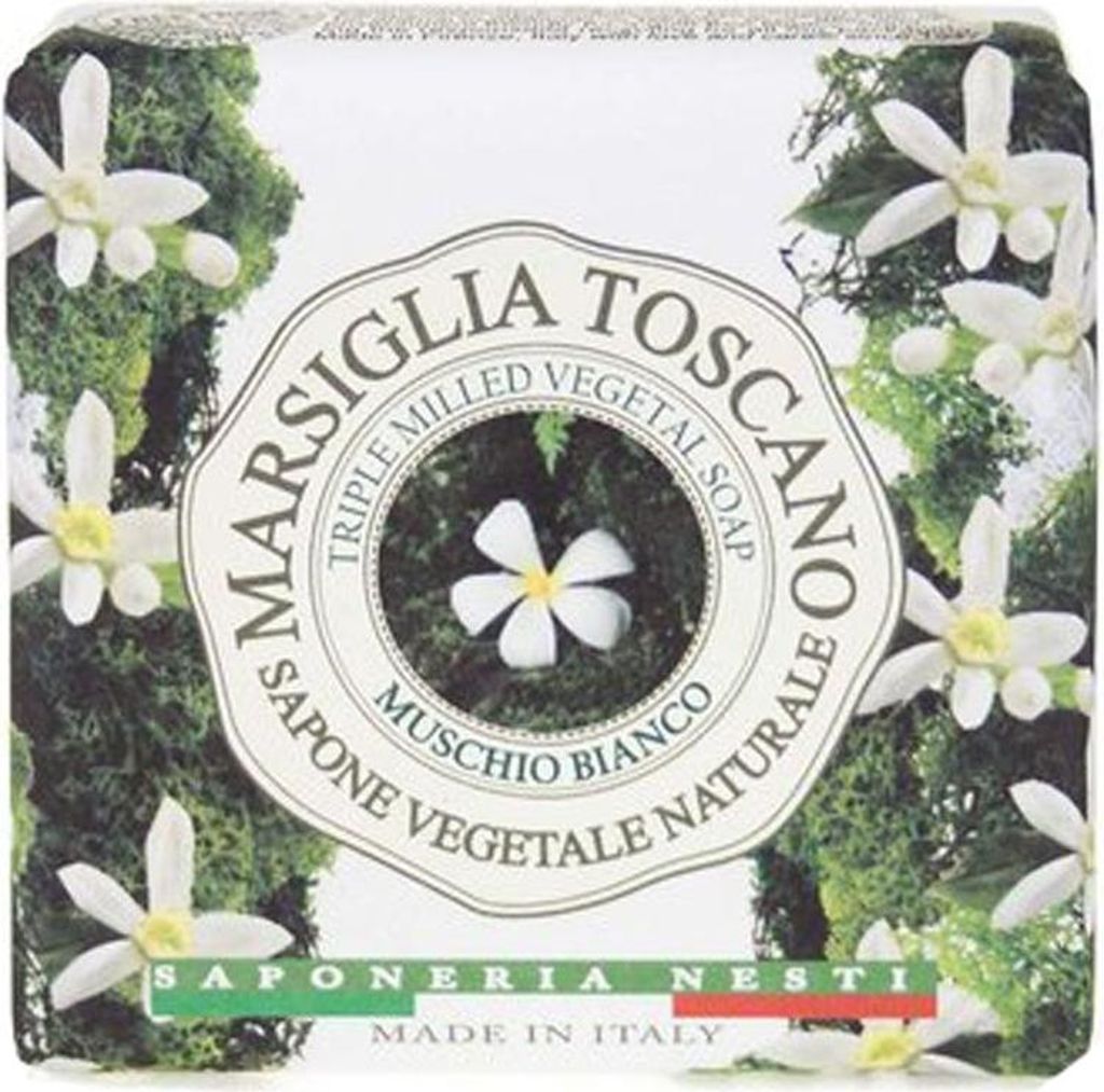 Nesti Dante Marsiglia Toscano Muschio Bianco Natürliche Toilettenseife, 200g