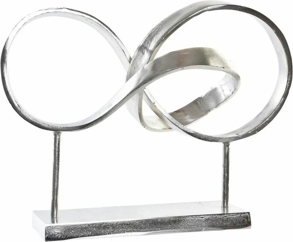 Grande figurine abstraite argentée moderne 42cm DKD Home Decor en résine
