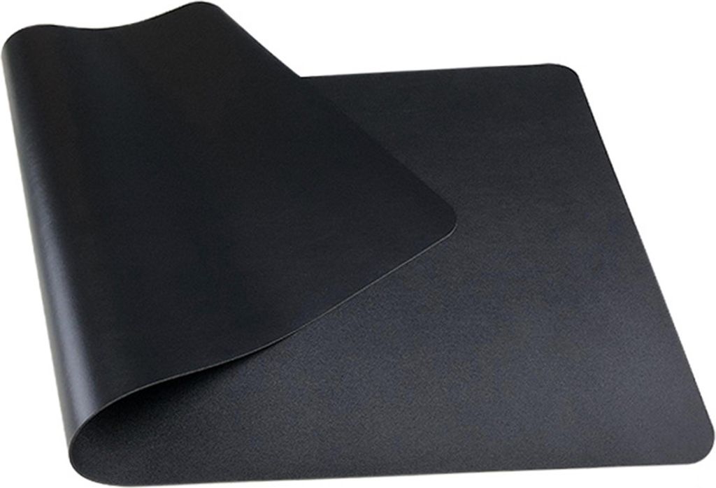 fleckresistentes Maus -Pad -Gurt -Gurt Design Kunstleder Dekorative glatte Oberfläche Mauskissen für Zuhause-Schwarz-Größen: 25 cm