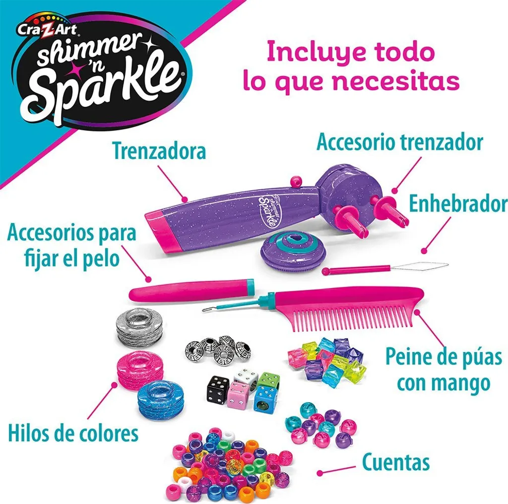 Coffret Coiffure Superthings Sparkle 3 en 1 Multicolore et Pailleté