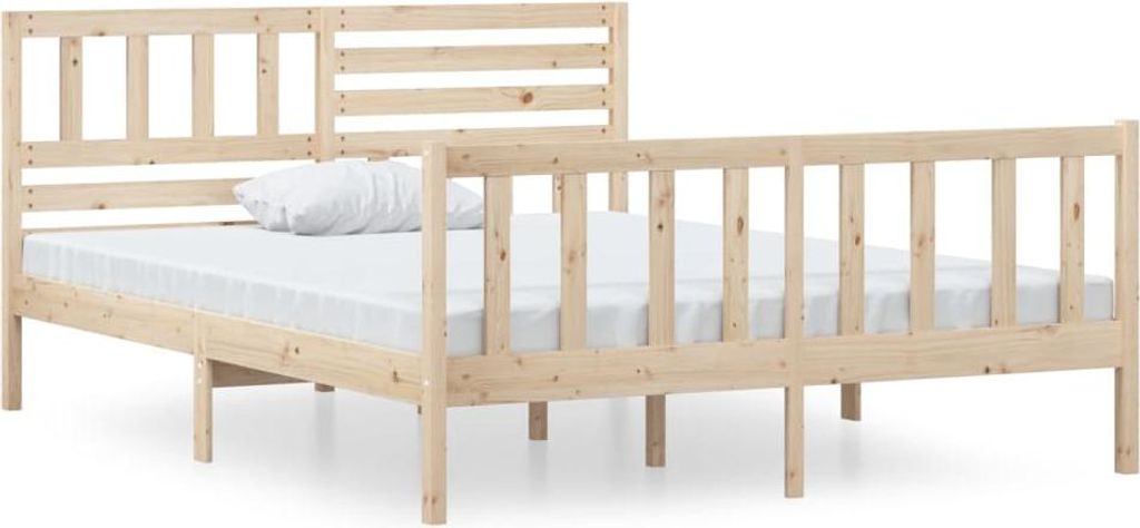 vidaXL Massivholzbett 120x190 cm
