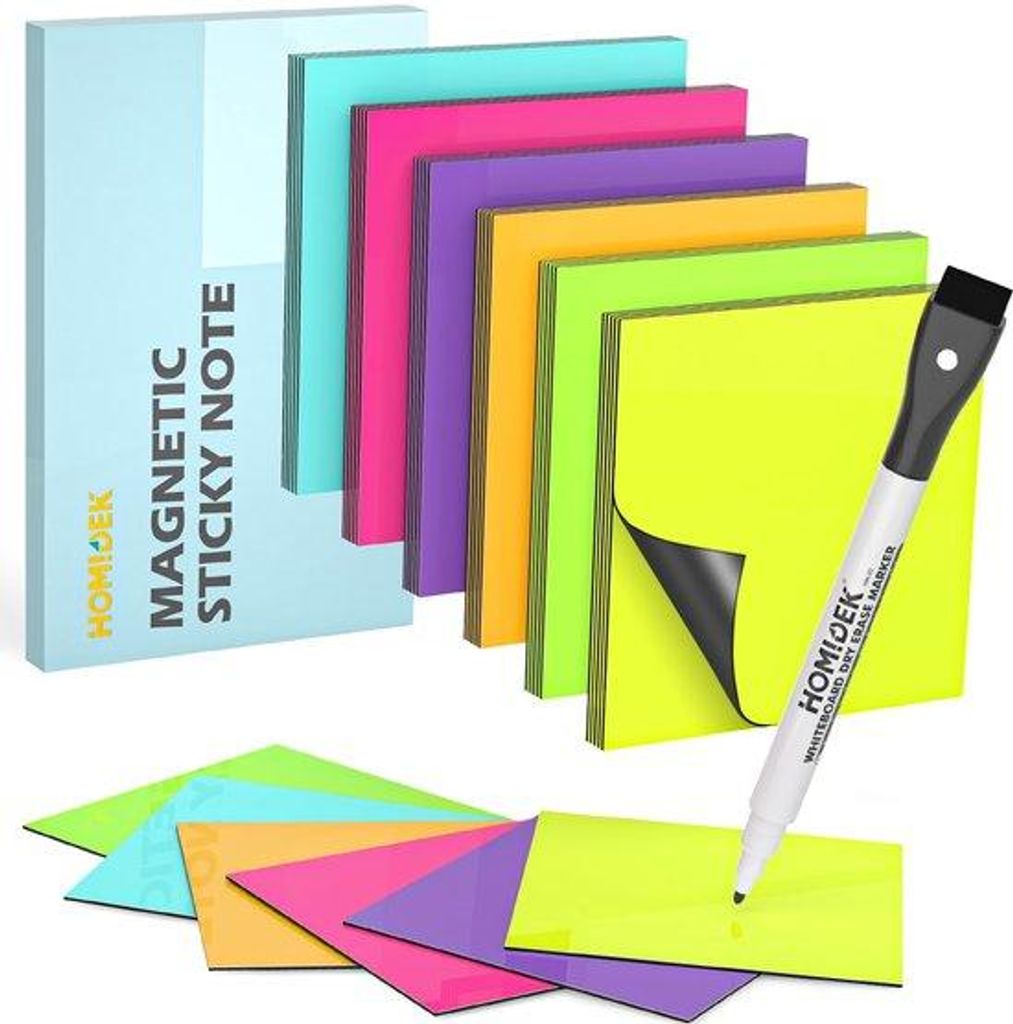 Beschreibbare Magneten, 30 Stück, 75x75mm, für Whiteboards, Kühlschränke