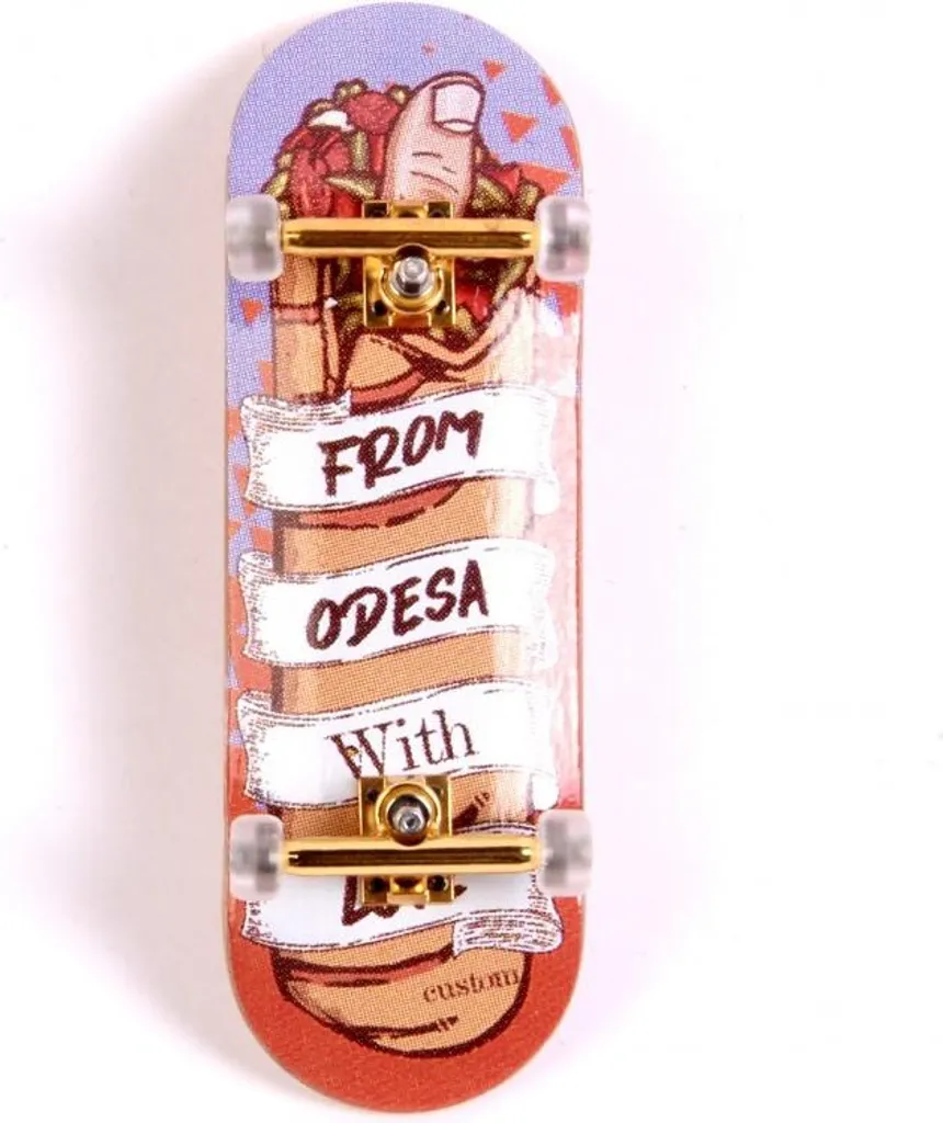 Fingerboard Pro Odessa avec roues à roulements et plateau concave en bois