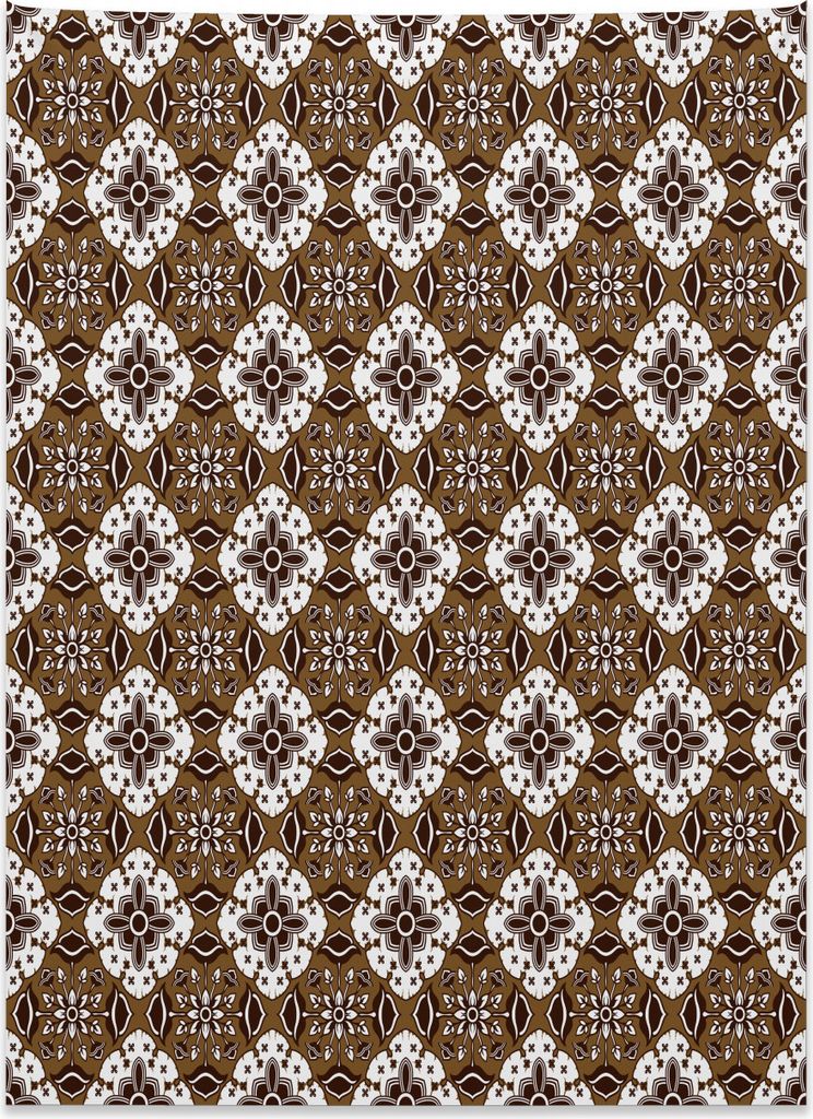 Abakuhaus Schokolade Wandteppich, Batik Blumenmuster aus Weiches Mikrofaser Stoff Kein Verblassen Klare Farben Waschbar, 110 x 150 cm, Dunkelbraun ...