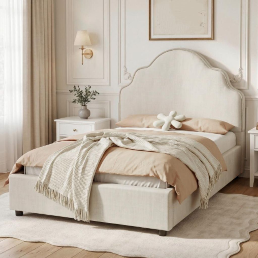 Polsterbett, Einzelbett, Kinderbett 90 x 200cm, Bett mit Produktbild 
