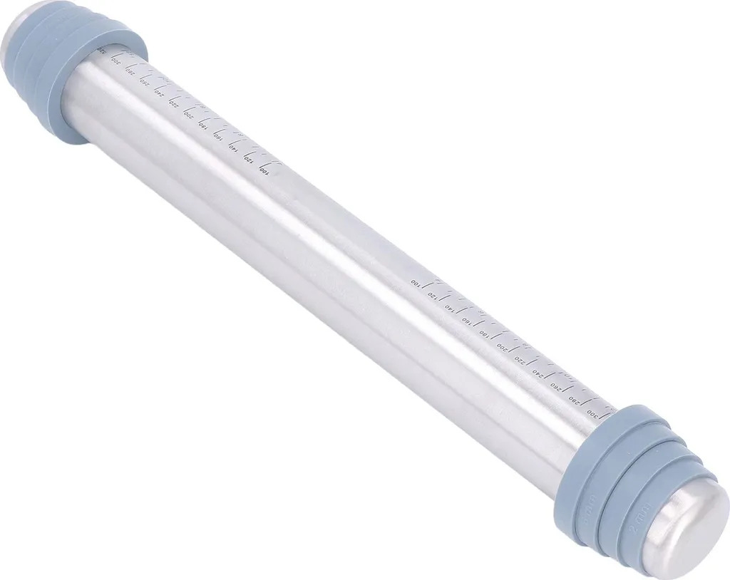 Rouleau à pâtisserie réglable inox et silicone pour pâtissier amateur