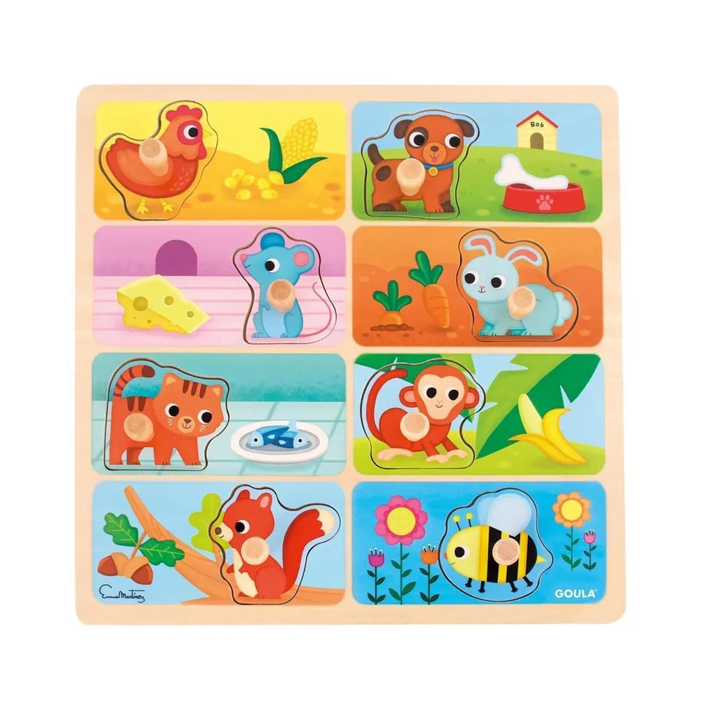 Puzzle Diset My Favourite Food en Bois - Jeu Éducatif Premier Âge 12 pcs