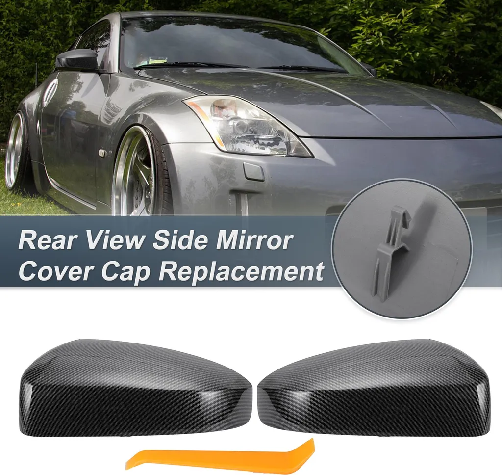 Couvercles de Rétroviseur Look Carbone Noir pour Nissan Sentra 2007-2012