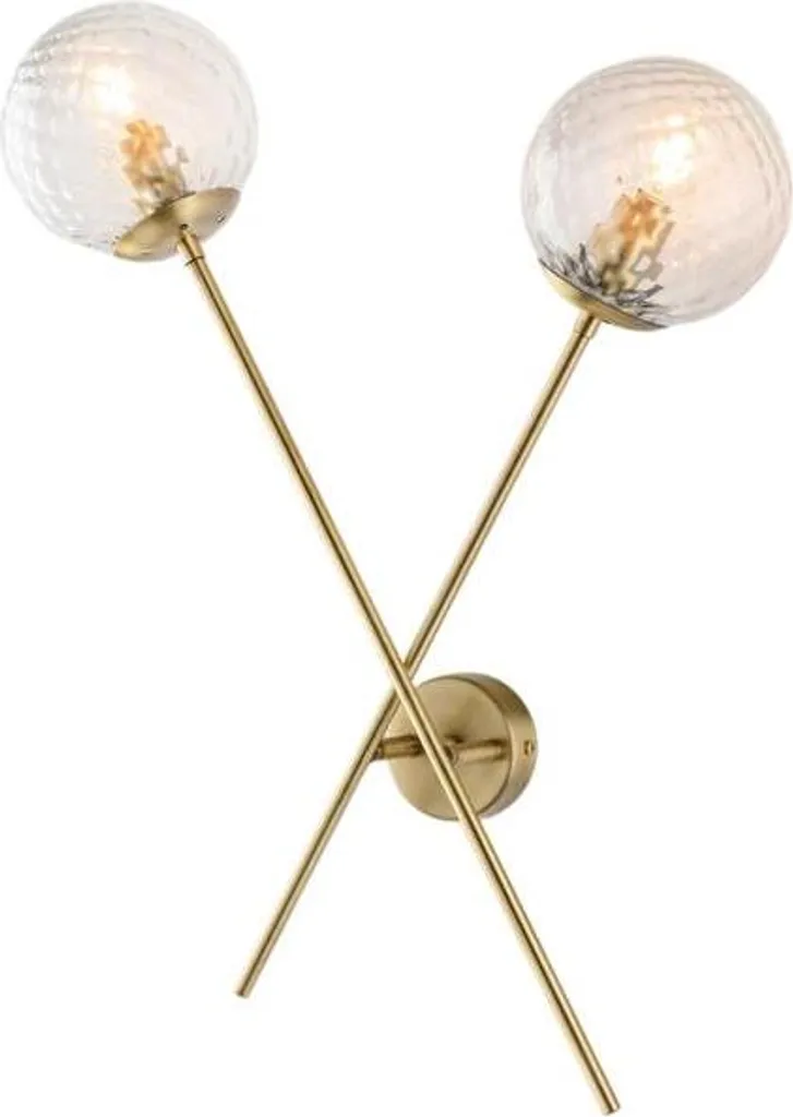 Applique double Demetra bronze brossé fer forgé design 2 lumières
