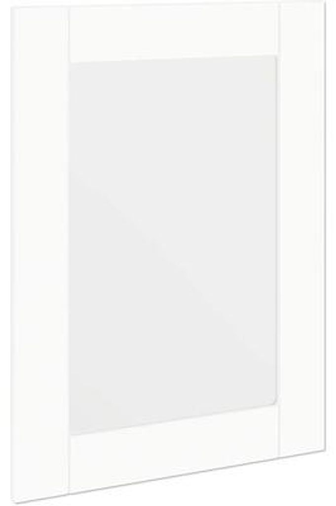 PICCANTE Smart Schranktür mit Glas für Oberschrank 50 x 70 cm Landhaus weiß matt S""